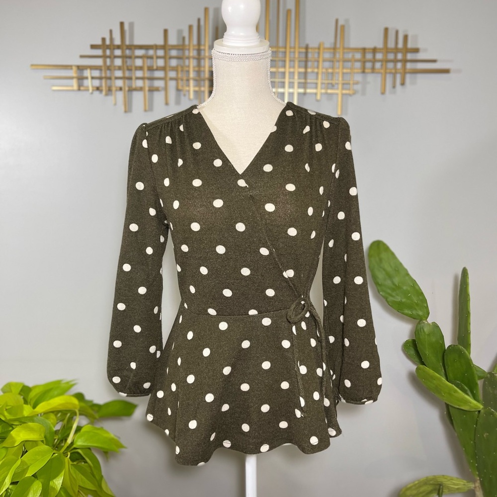 Polka Dot peplum top